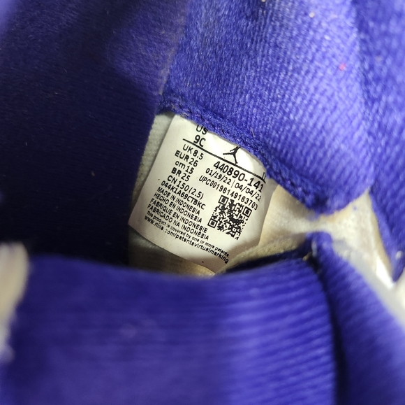 Air Jordan 5 Retro Dark Concord Kids Sneakers Size 9C 440890-141 - Picture 4 of 9